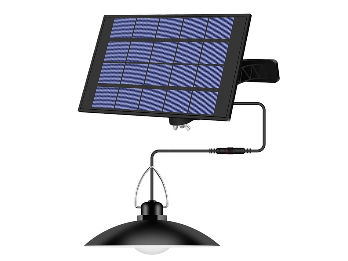 Rebe-lámpara Colgante Solar Con Panel Ajustable Y Sensor De Iluminación Auto On/off Ip65 Resistente Al Agua Para Jardín Patio Exterior/interior