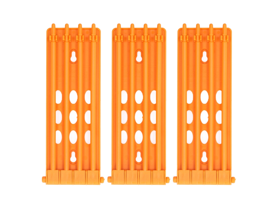 Soporte De 3 Piezas Para Anillas De Patas De Paloma, 4 Columnas, Diseño Que Ahorra Espacio, Material Abs Amarillo.