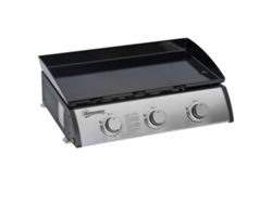 Plancha Gas Inox 3 Quemadores 9kw Antiadherente 61x35,5cm