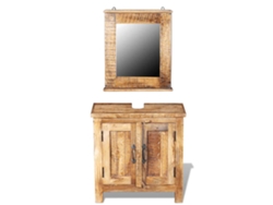 Conjunto de muebles de baño VIDAXL Marrón Madera