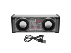Alto-falante Bluetooth 5.3 Com Luzes Coloridas Subwoofer Portátil Sem Fio Para Casa E Festas Preto