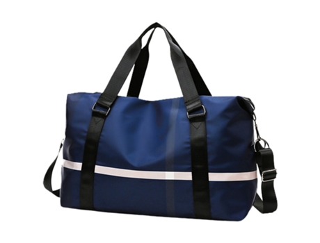Bolsa De Lona De Viaje Deportiva Bolsa De Asas Grande Para Gimnasio, Bolsa De Fin De Semana Bolsa De Transporte Para Avión, Bolsa De Playa, Azul Ma...