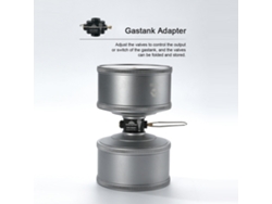 Adaptador de recarga de tanque de latón con válvulas para acampar al aire libre