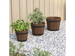 Juego De Maceteros Cubo De Madera 3 Uds | Jardinera Madera Maciza Abeto