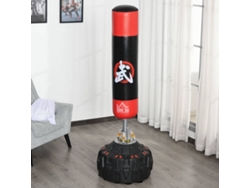 Saco de Boxeo HOMCOM (Rojo - 60x180cm)