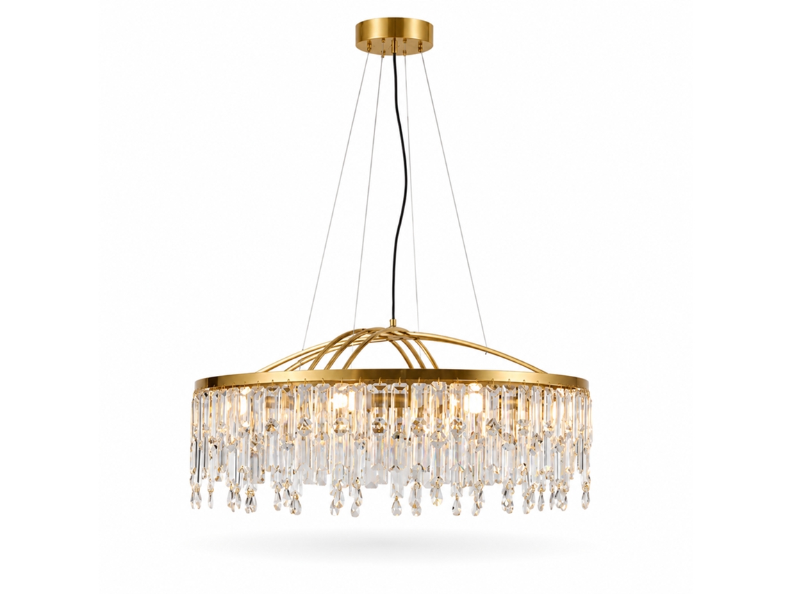 Candeeiro de Teto de Cristal PIBAOGU Asled 806 (dourado)