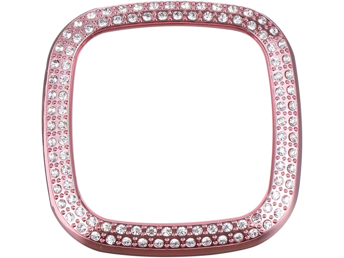 Estuche protector elegante para reloj Sense, rosa con detalles de doble diamante, resistente a arañazos Gokoco