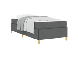 Maison Exclusive - Estructura De Cama Con Colchón Gris Oscuro 80 X 200 Cm Tela