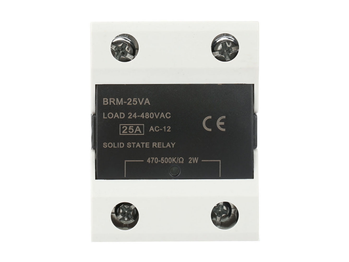 Relé De Estado Sólido 24-480vac Para Automatización Industrial Brm-25va 40a