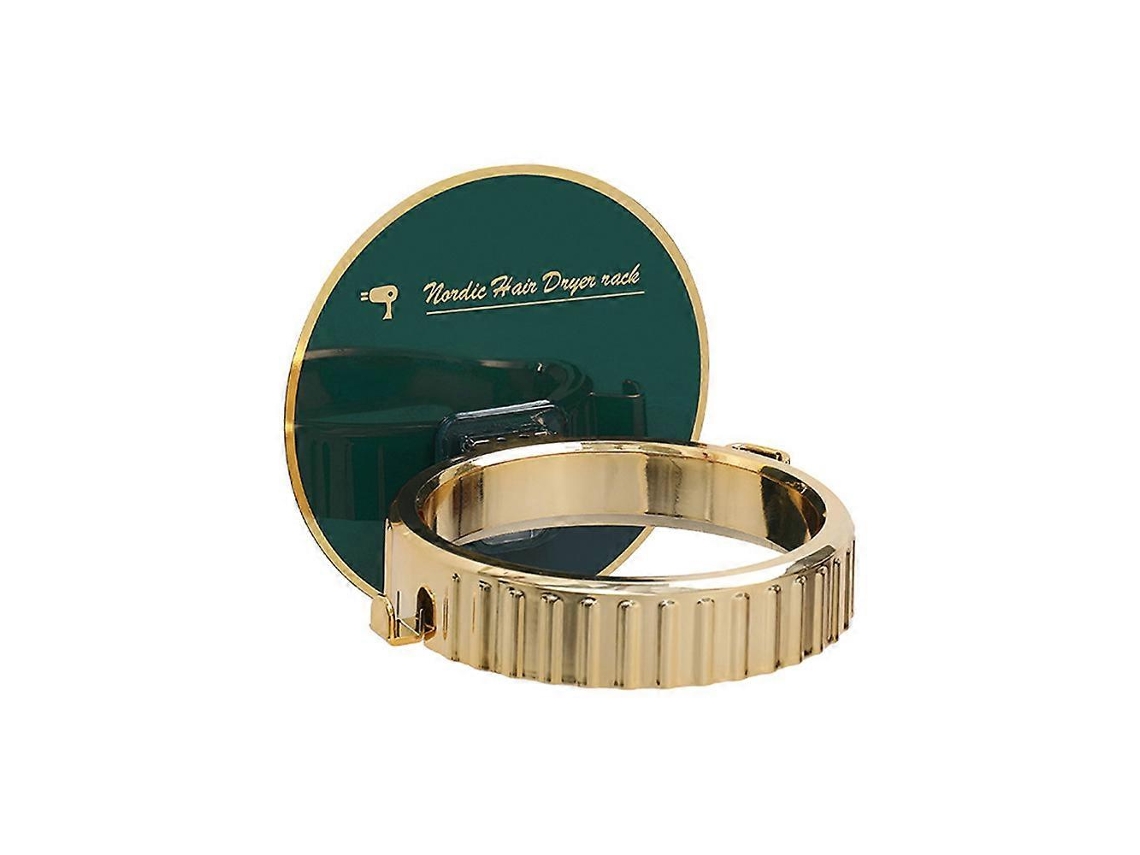 Soporte de pared para secador de pelo, adhesivo acrílico, chapado en oro, soporte autoadhesivo para secador de pelo, Nostalgia88