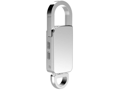 El grabador de audio del llavero habilita la grabación de la unidad flash USB con el reproductor de Mp3 plateado de 128 Gb