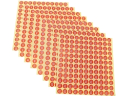 80 Pegatinas Redondas De Papel Rojo Para Ropa