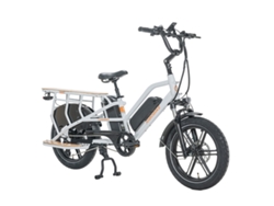 Bicicleta de carga eléctrica Transer de 48 V y 13 Ah con batería doble y cuadro de aleación resistente para uso familiar y reparto. Jobobike