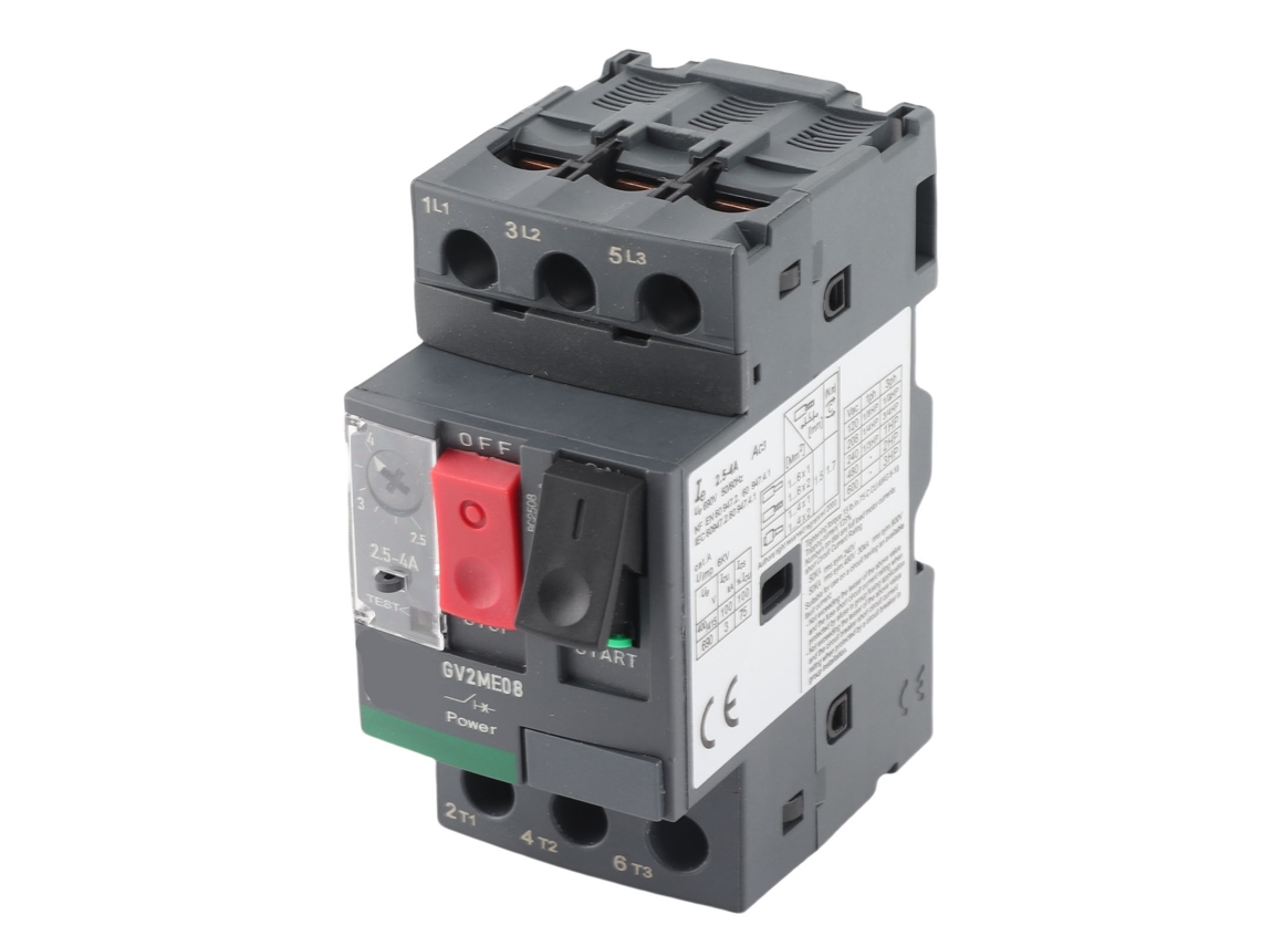 Disyuntor Termomagnético Para Motor, 2,5-4 A Ca, 690 V, Montaje En Riel De 35 Mm, Protección Contra Sobrecarga Y Cortocircuito.