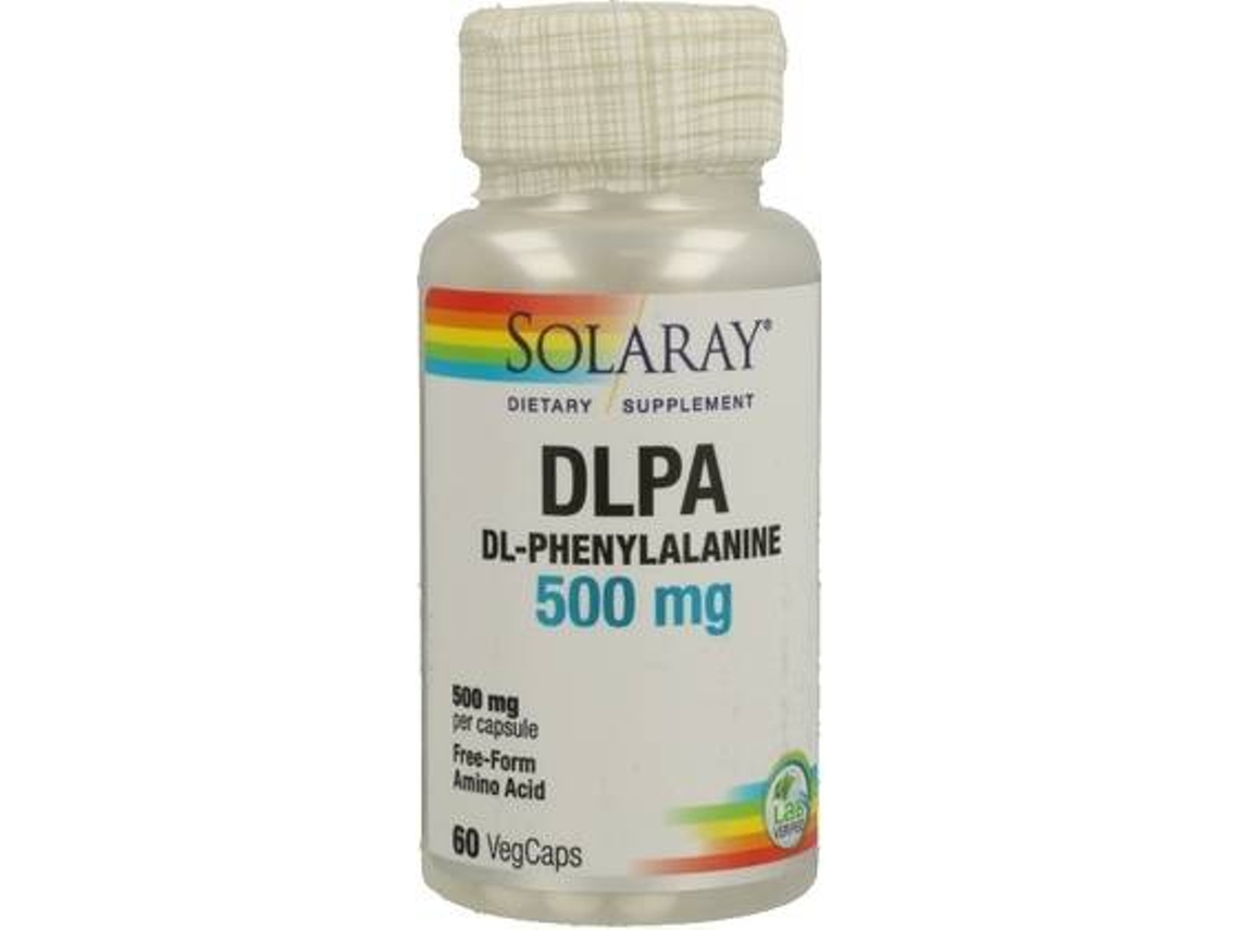 Complemento Alimentar SOLARAY Dl-Phenylalanine (60 cápsulas vegetais de 500mg)