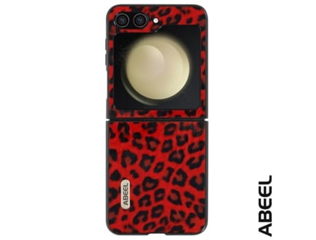Funda para Samsung Galaxy Z Flip 5 ABEEL Piel Rojo