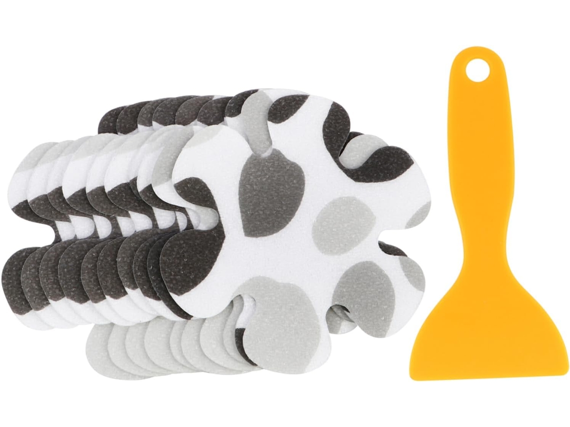 Juego de 30 pegatinas antideslizantes para alfombrillas de baño, autoadhesivas con raspador antideslizante para Slowmoose