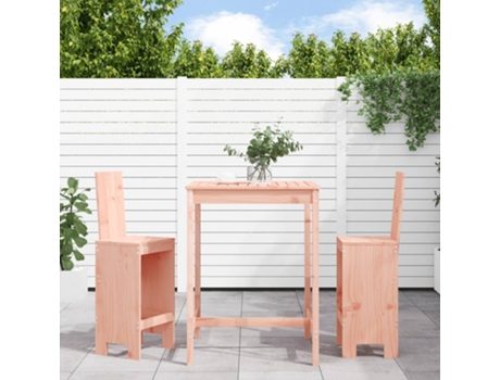 Mesa y sillas de jardín 3 Piezas madera maciza Douglas MAISON EXCLUSIVE