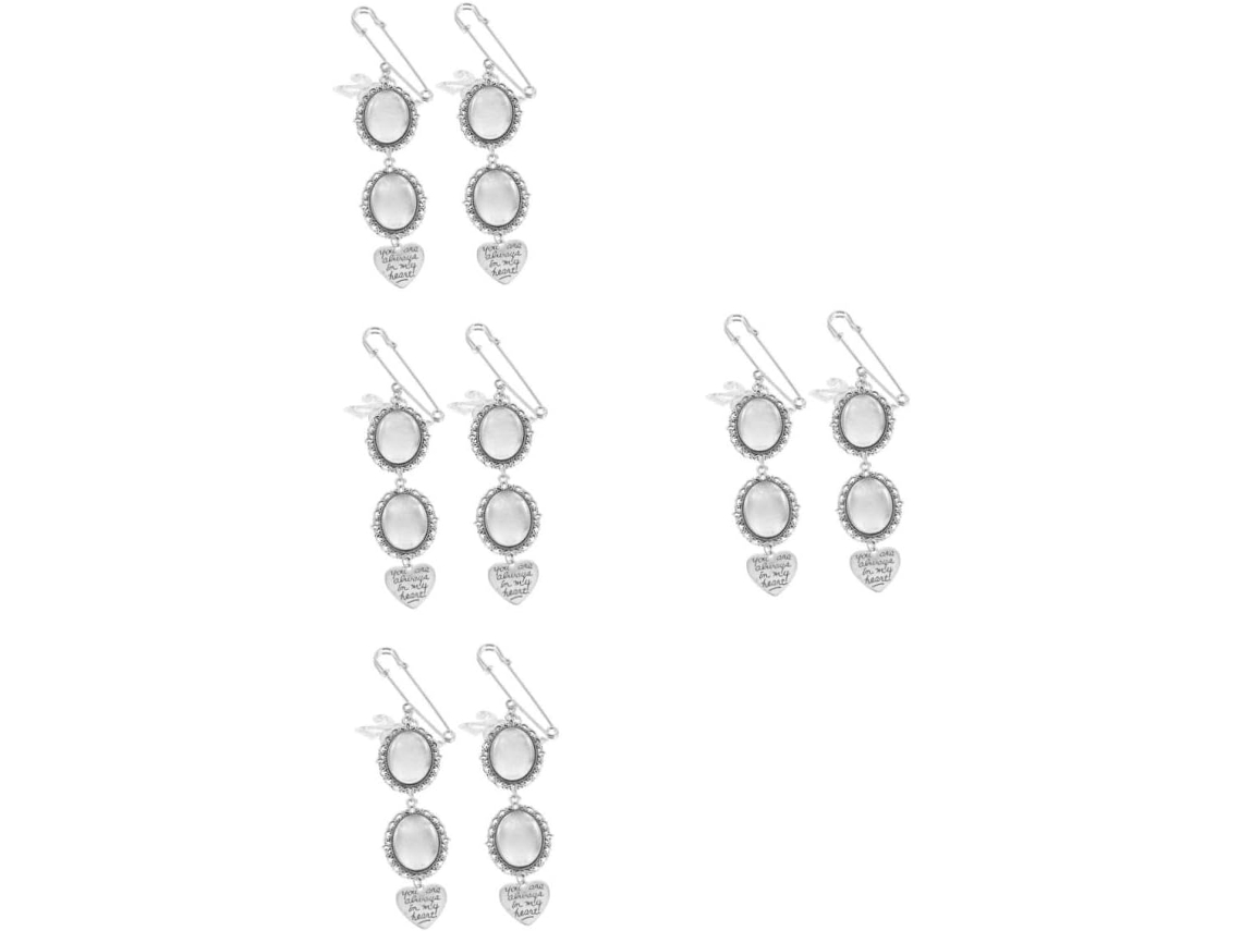 Besportble Kit De Broche Bordada En Plata Y Kit Para Hacer Broches De Vidrio. 11.50 X 5.50 X 0.50 Cm - Colo...