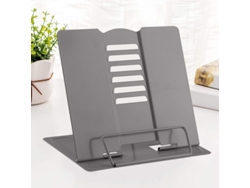 2026-soporte De Libros Linjou, Portátil Ajustable De Metal, 6 Posiciones, Gris, Multifuncional Para Libros Y Tablets