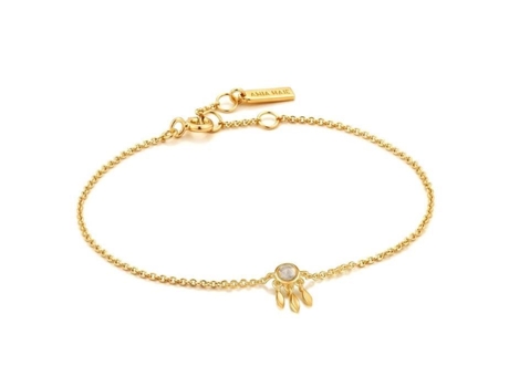 Pulsera Law Ania Hedge Plata 925M Bañada en Oro 14K con Fleco de Labradorita Colección Fiebre de Medianoche
