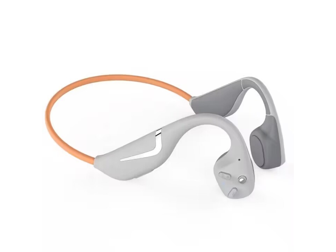 Auriculares Bluetooth de conducción ósea resistentes al agua IP67 con diseño de oído abierto para deportes, correr y ciclismo Bisbisous (gris)
