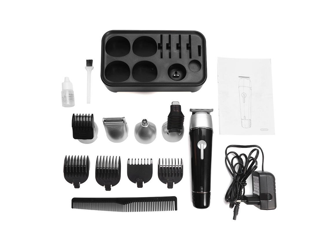 2026-kit De Cortador De Cabelo Elétrico Multifuncional 5 Em 1 Para Homens, Barbear E Cortador De Barba E Cabelo Nasal Preto