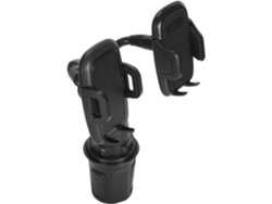 Soporte Doble Para Teléfono Móvil Con Portavasos Para Coche – Brazo Flexible Ajustable Con Rotación De 360°