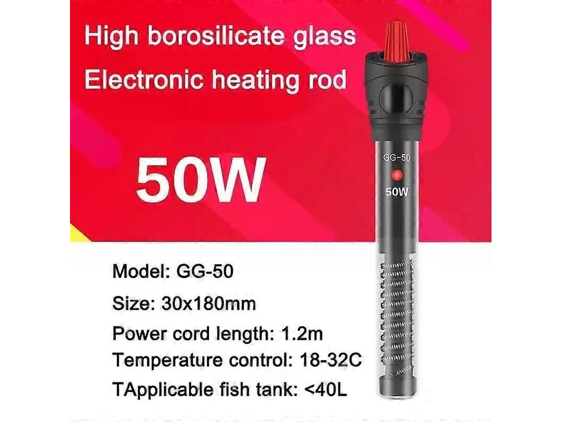Calentador digital para acuario de 25 W a 500 W con termómetro y control automático de temperatura constante, a prueba de explosiones. GOKOCO