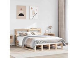 Estructura De Cama Sin Colchón Madera Maciza De Pino 160x200 Cm