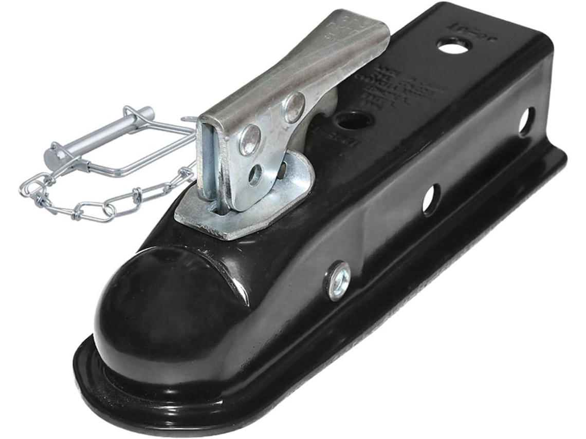 Acoplador De Remolque Negro 2x2, Bola De Enganche, Lengüeta Recta, 3500 Lb, Repuestos Para Autocaravanas
