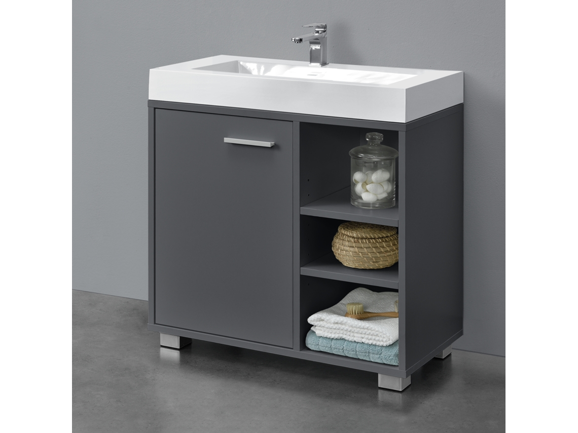 Armario [EN.CASA] (Aglomerado - Gris - 56 x 60 x 31 cm)