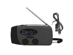 Radio Solar Manual con Linterna LED Portátil FM AM WB USB para Emergencias y Prevención de Desastres