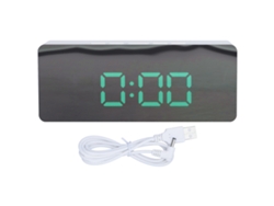 Reloj Despertador Led Con Espejo Y Modo Snooze Para Dormitorio Sala Oficina Decoración Hogar Blanco (ts-s69-g)