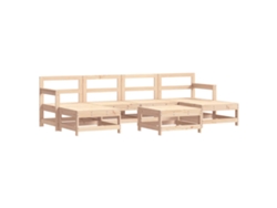 Maison Exclusive - Juego De Muebles De Jardín 7 Piezas Madera Maciza De Pino