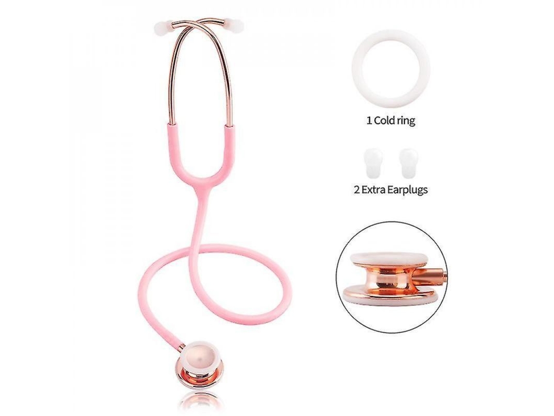 Dan26-estetoscopio Profesional Cardiología Doble Cabeza Equipo Médico Para Médicos Enfermeras Estudiantes Lxu Rosa Claro