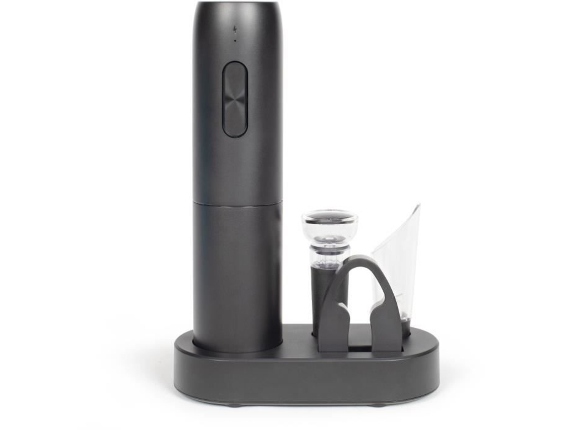 Livoo GS159 Set de Vino Eléctrico Recargable Universal 5 Accesorios Funciona por Presión Capacidad para 30 Botellas