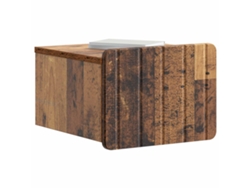 Maison Exclusive - Mesita De Noche De Pared Con Cajón 2 Pcs Madera Envejecida