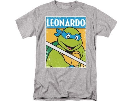 Camisetas Unisex DEEPSTONE Distressed Leonardo Photo Teenage Mutant Ninja Turtles brezo atlético (M)