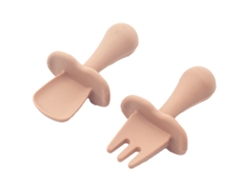 Utensilios para la autoalimentación de bebés y niños pequeños: juego de cuchara y tenedor para el destete guiado NEVEANCE