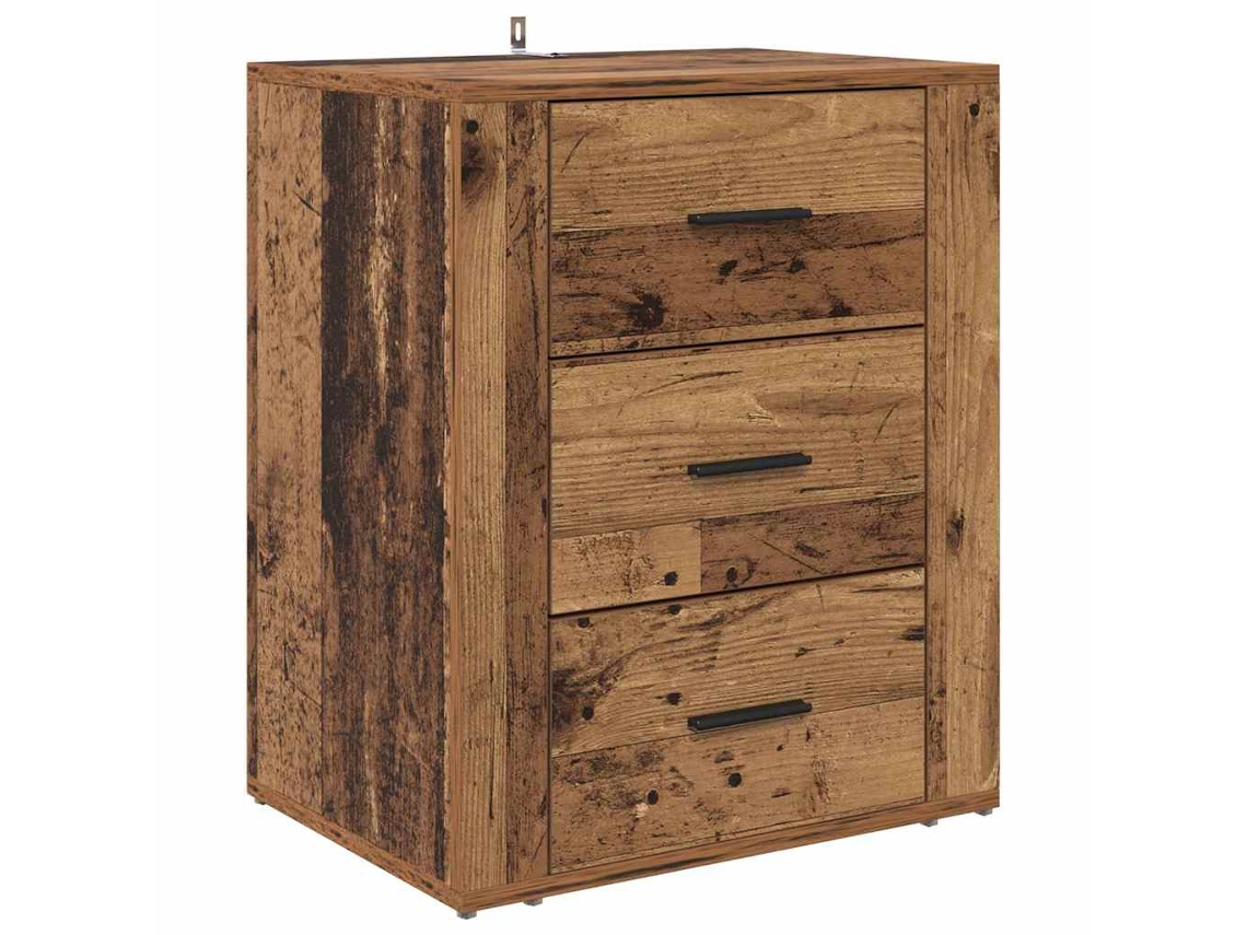 Maison Exclusive - Armario De Noche Con Cajón Madera Vieja 35 X 50 X 60 Cm
