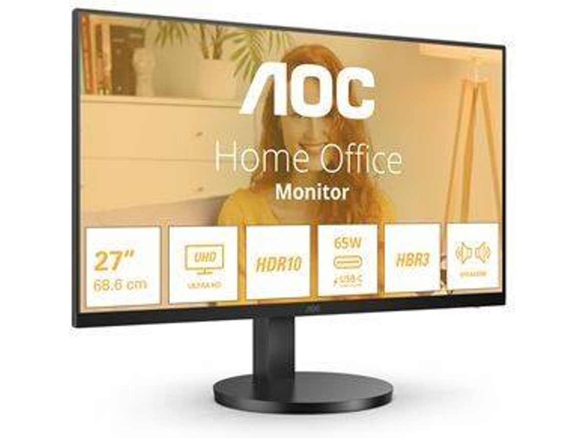 Monitor AOC 27P IPS UHD 3840x2160 16:9 60Hz 4ms HDMI USB-C 3.2 U27B3CF