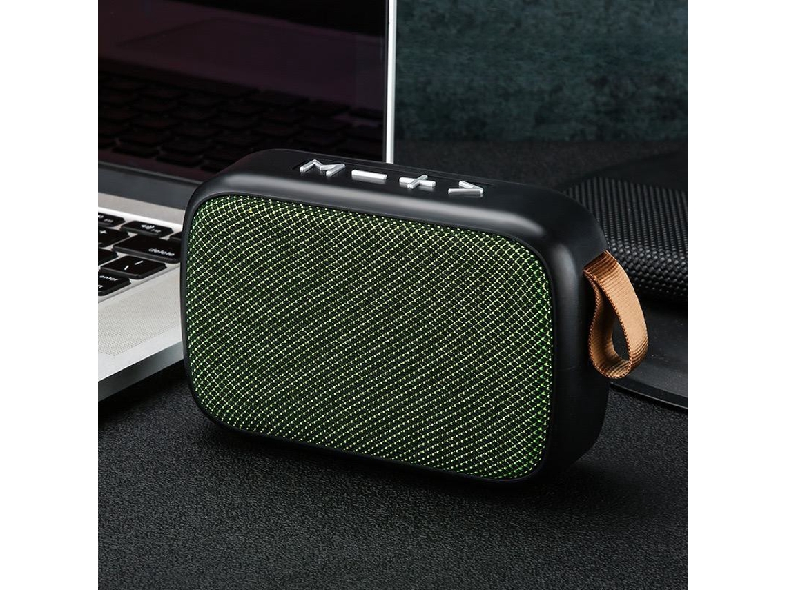 (verde) Mini Altavoz Bluetooth Portátil, Inalámbrico E Impermeable De Tela