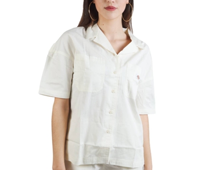 Camiseta de Mujer DICKIES Sapatos Vale Tecido Blanco (S)