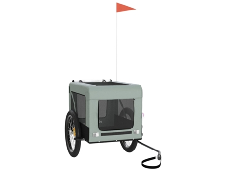Remolque De Bicicletas Para Mascotas VIDAXL Gris Hierro (68,5x135x73,5 cm)