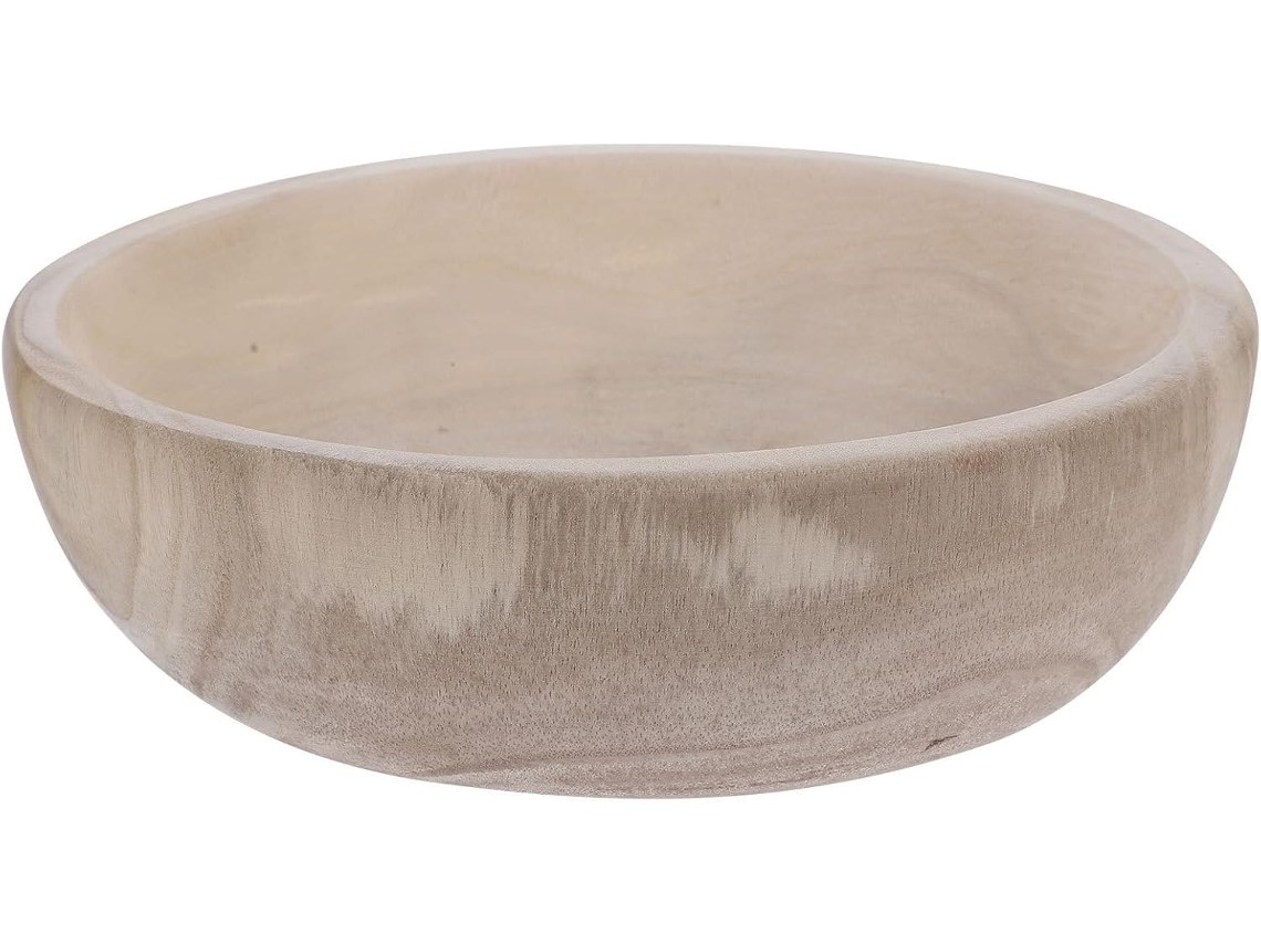 Bandeja Organizadora Redonda Madera Paulownia Beige Collares Pendientes Ideal Exhibir Joyas Cajones Tiendas