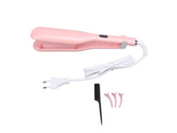 Chave De Cabelo Ondulador Tourmalina Cerâmica Aquecimento Rápido Portátil Rosa Para Mulheres