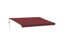 Maison Exclusive - Toldo Retráctil Automático Con Leds Burdeos 450x350 Cm