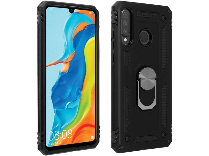 Carcasa Huawei P30 Lite AVIZAR Anillo Negro