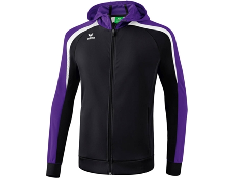 Chaqueta Entrenamiento Niños ERIMA Liga 2.0 con Capucha (Negro, Lila y Blanco - 12 Años )
